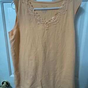 White Stag Apricot Lace Accent Tank Top